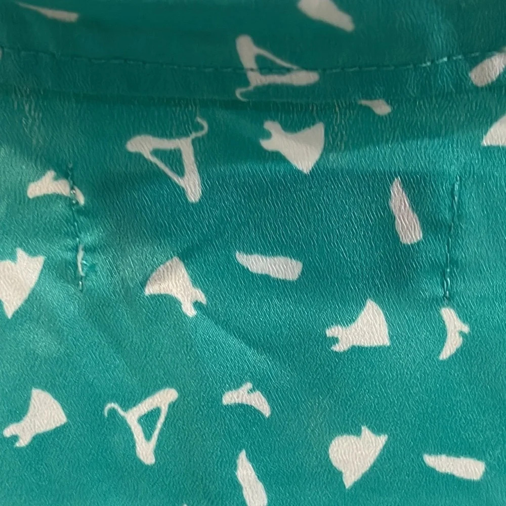 Flying Tomato Flying Green White Short Sleeve Retro Dress  size small - Picture 8 of 16